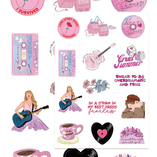 Taylor Swift 8Pcs Sticker Sheets