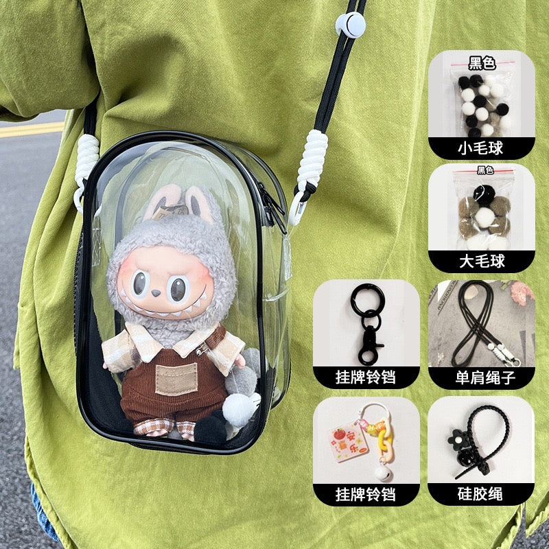 Popmart Labubu Plushy Keychain Bag Anti Theft Accessories Bag