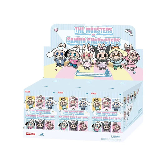 Authentic Popmart The Monsters X Hello Kitty and Friends Vinyl Plush Blind Boxes Pendant