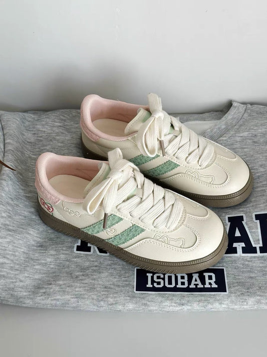 Sanrio Hello Kitty Sneakers Pink White Green