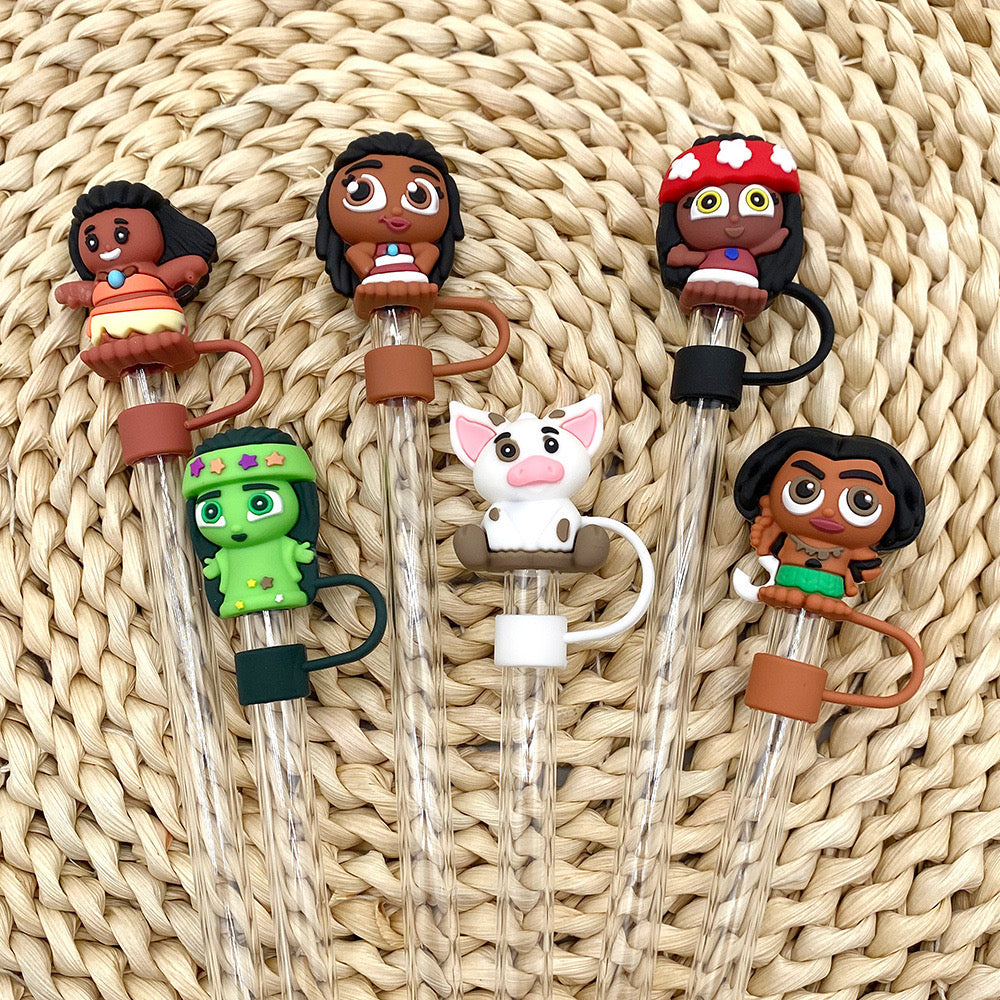 Sanrio Set of 6 Straw Toppers 10mm Stanley Tumbler Hangyodon Hello Kitty My Melody Kuromi Kerroppi