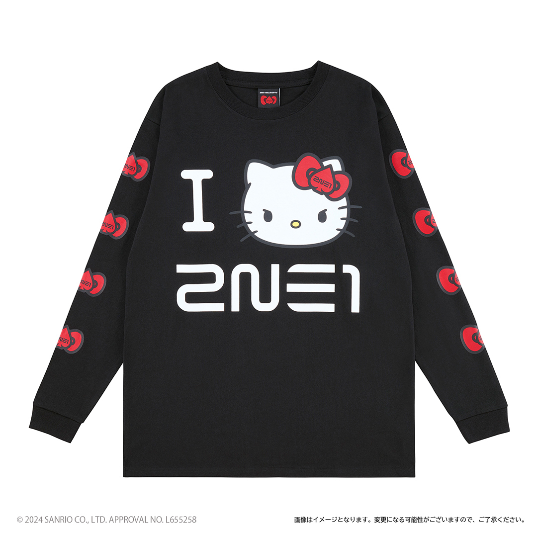 K-pop 2NE1 Welcome back Tour Sanrio Hello Kitty Long Sleeve Tshirt Park Bom Minzy CL Dara