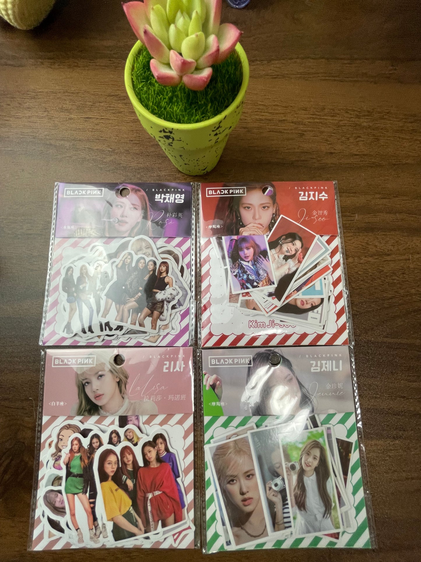 K-pop Blackpink  4 Packs Stickers Lisa Rose Jennie Jisoo Stationary