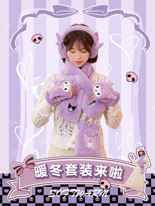 Sanrio Winter Kuromi Set of 4 + Gift Box