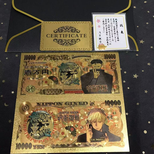 Jujutsu Kaisen Anime Bank Notes Money Wallet Accessories Gojo Satoru Set Of 6