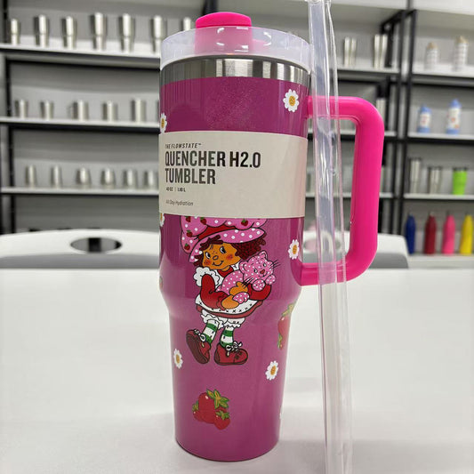 Cute Strawberry Shortcake Stanley Inspired 40 oz Tumbler