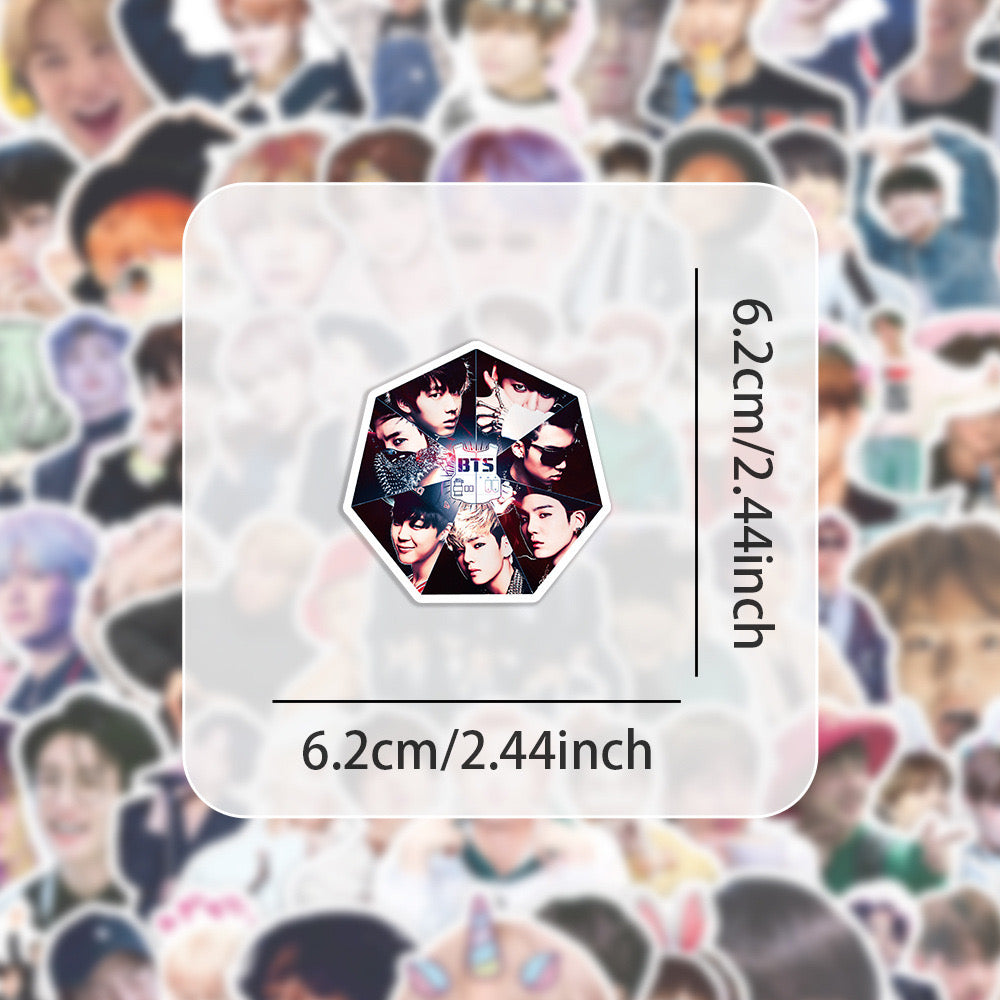 K-pop BTS 100 DIY Stickers Stationery Office Supplies