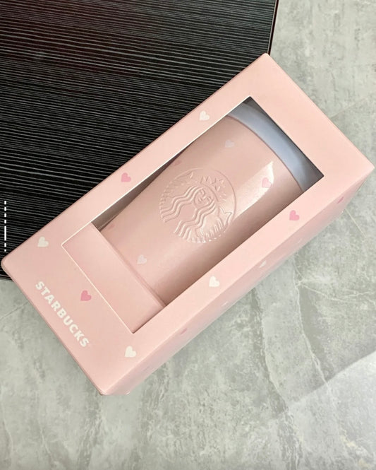 Authentic Starbucks China 520 Valentines Day Stainless Steel Coffee Cup