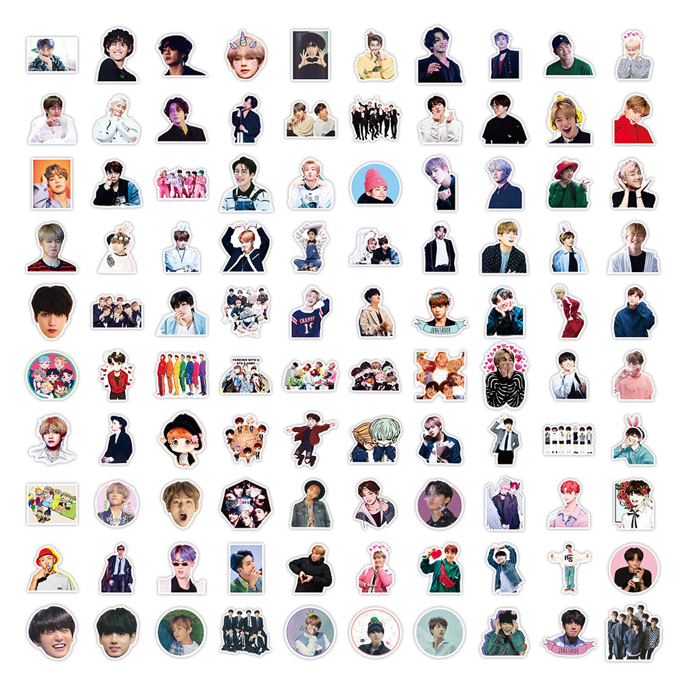 K-pop BTS 100 DIY Stickers Stationery Office Supplies