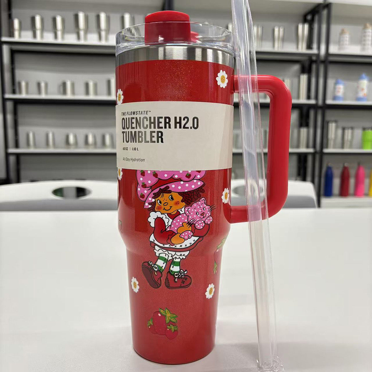 Cute Strawberry Shortcake Stanley Inspired 40 oz Tumbler