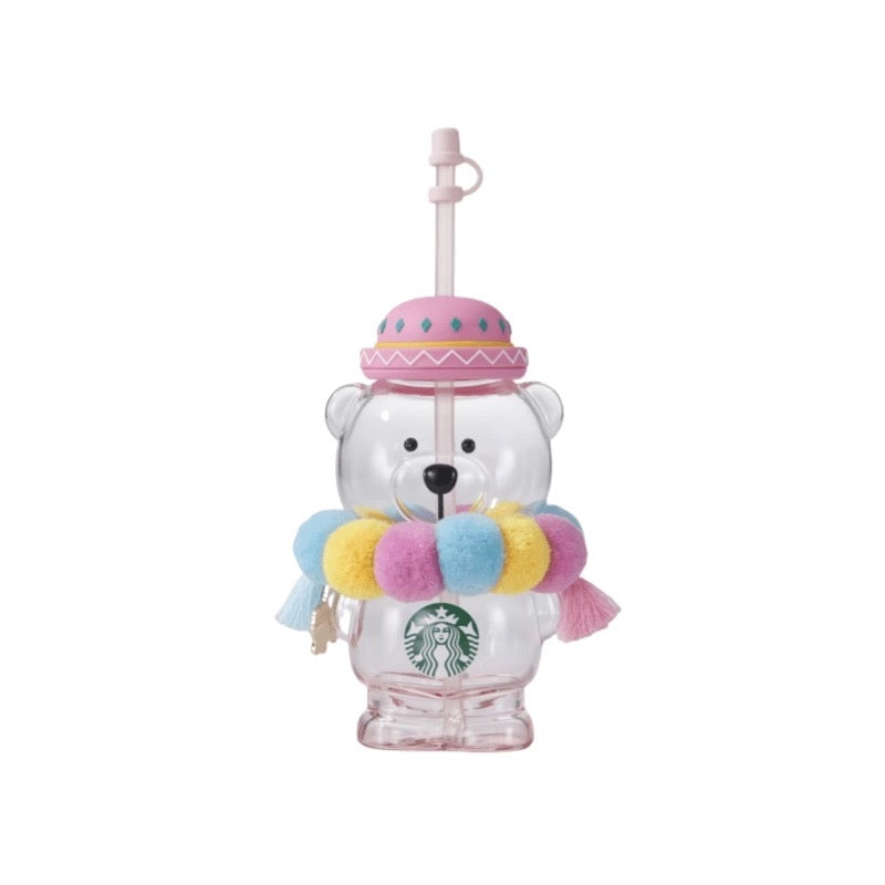 Authentic Starbucks Teddy Bear Cup Alpaca Style Glass Cup