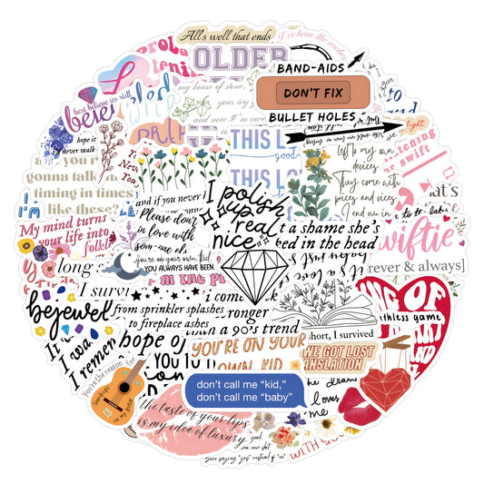 Taylor Swift 55 Lyrics Stickers