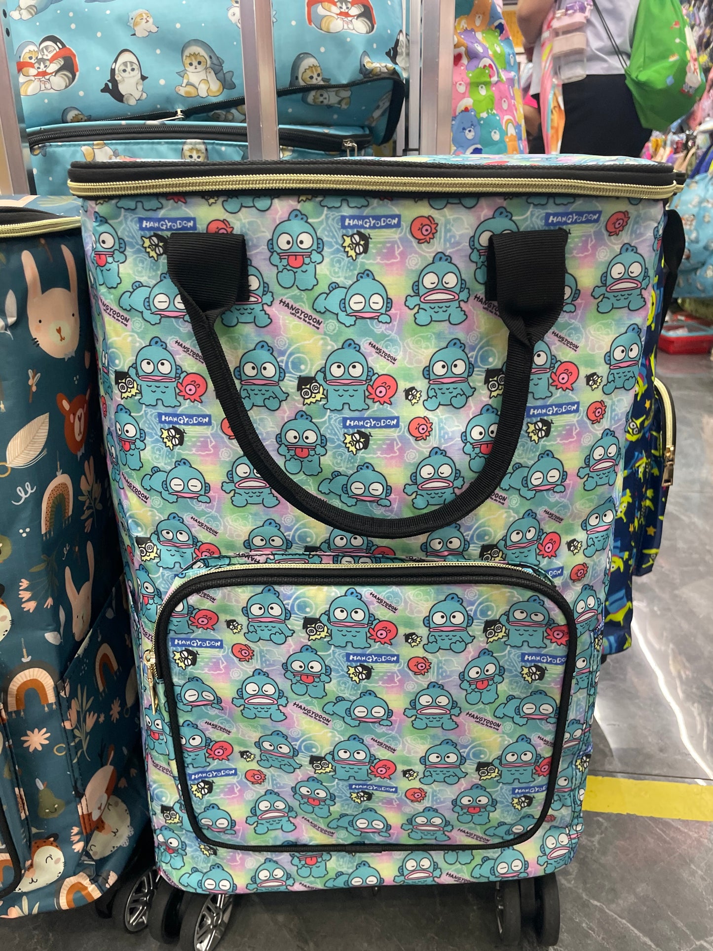 Sanrio Insulated Shopping Bag Trolley With Wheels My Melody Cinnamoroll Hello Kitty Pompompurin