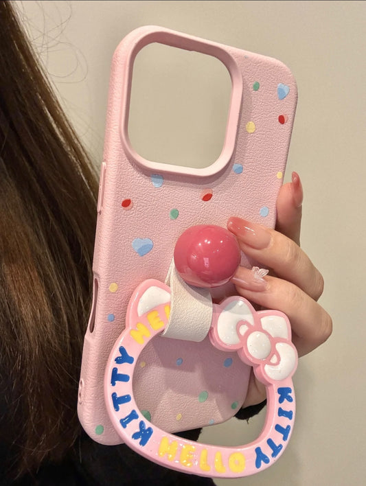 Cute Sanrio Hello Kitty IPhone Case Solid Color