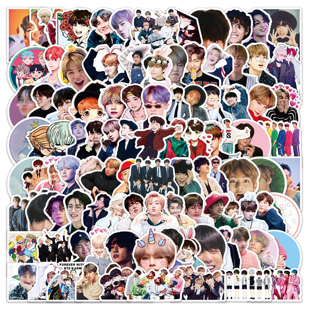 K-pop BTS 100 DIY Stickers Stationery Office Supplies