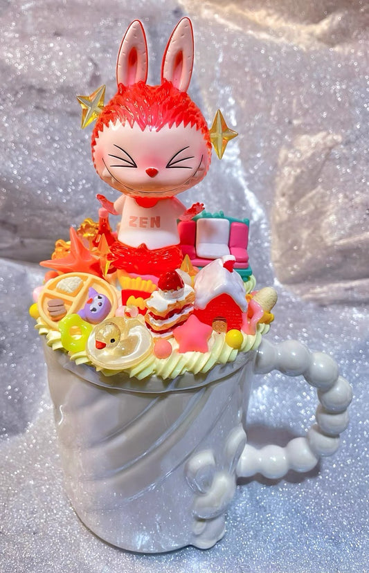 Popmart Labubu DIY Handmade Ceramic Coffee Mug Tea Cup