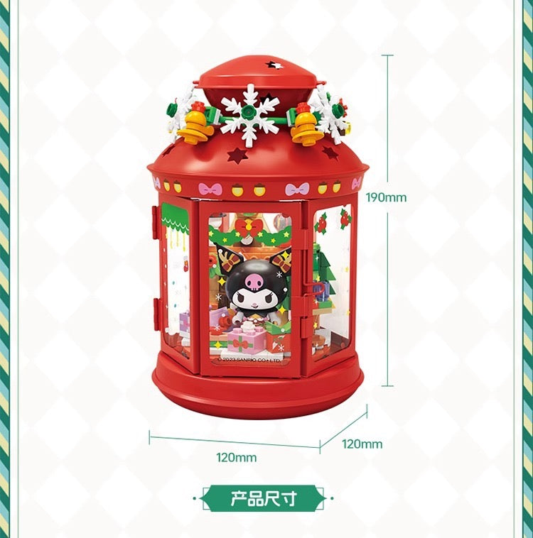 Sanrio Christmas Top Toy Blocks Figure Kuromi Christmas Ornament Doll