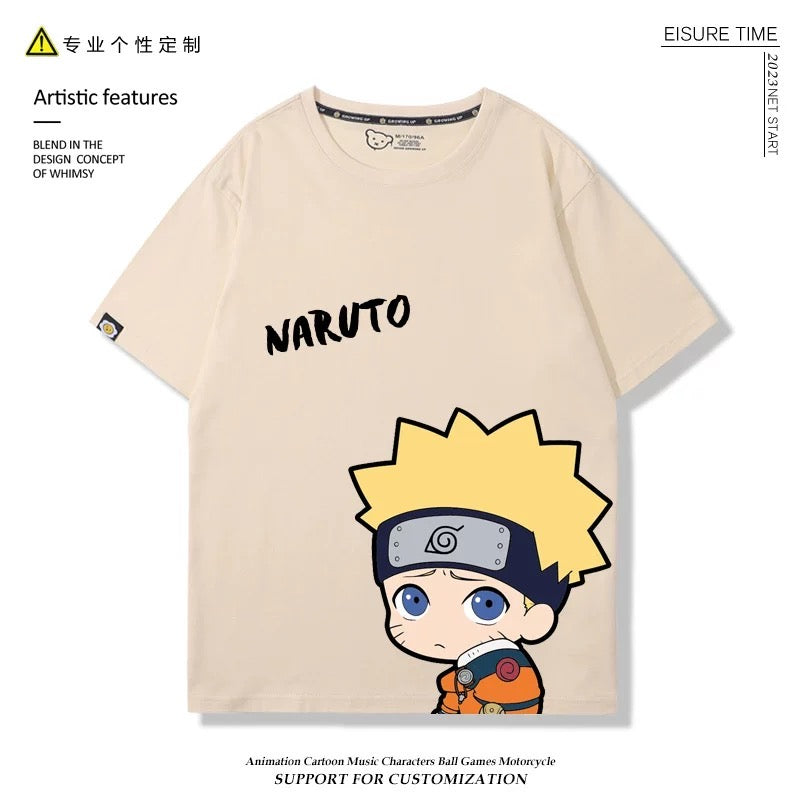 Naruto Anime T-shirt Matching Couple Kids Family Clothes