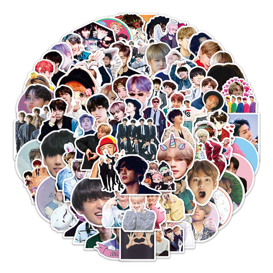 K-pop BTS 100 DIY Stickers Stationery Office Supplies