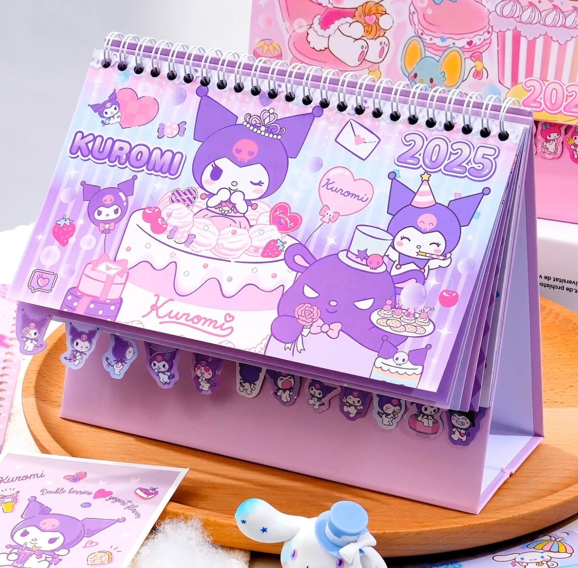 Sanrio 2025 New Year Calendar Stationary Kuromi My Melody Kuromi Cinamoroll