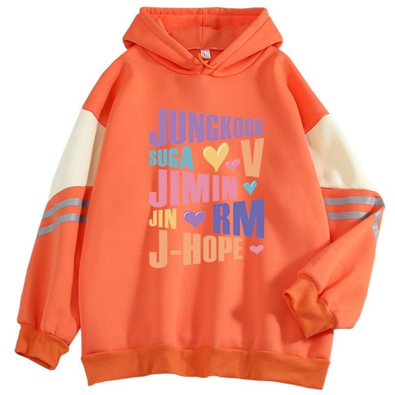 K-pop BTS Hoodie Sweater Suga V Jimin Jungkook Jin RM J Hope