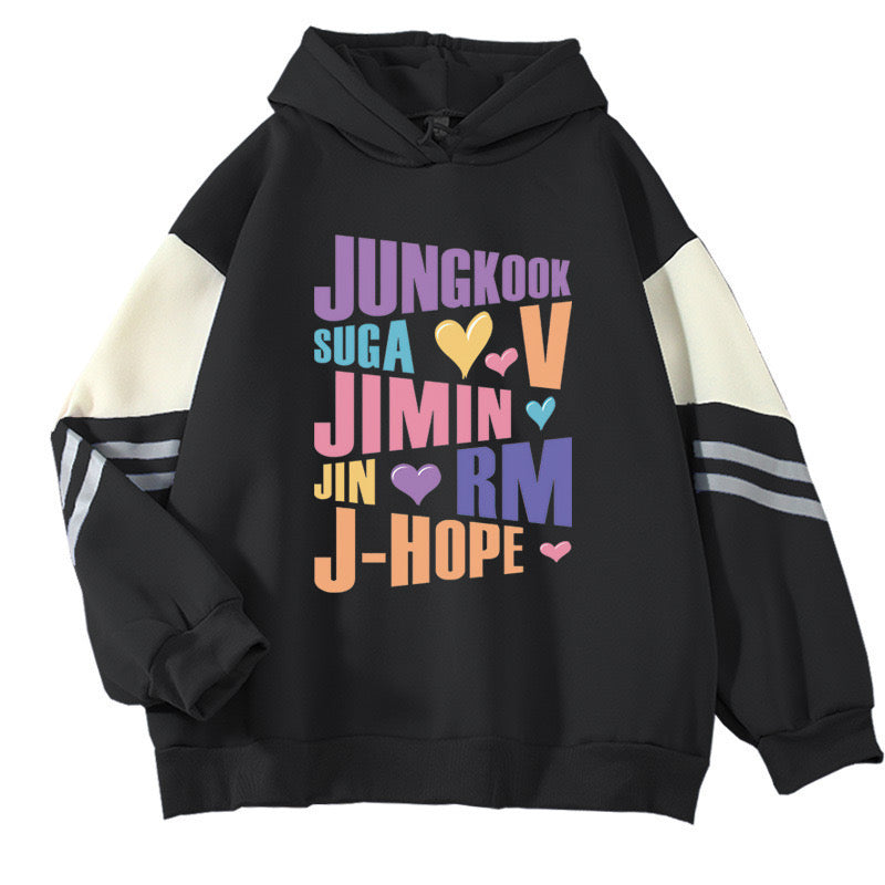K-pop BTS Hoodie Sweater Suga V Jimin Jungkook Jin RM J Hope