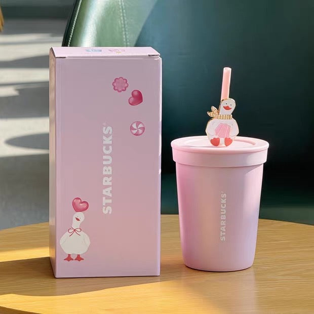 Authentic Starbucks 2026 Chinese Valentines Day Series Sweet Star Duck Cups Plush Bear
