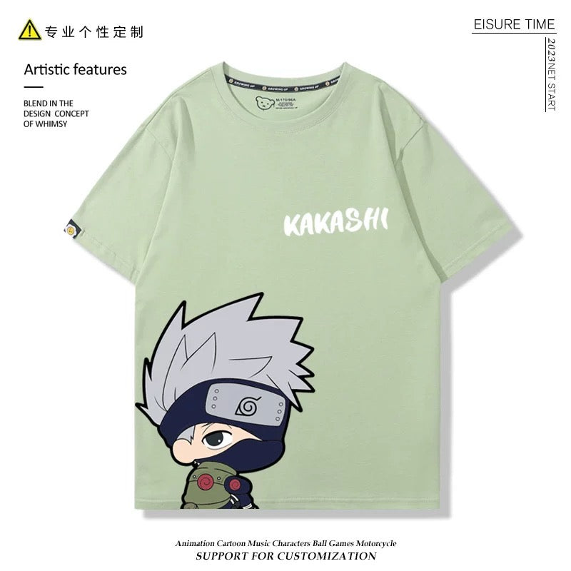 Naruto Anime T-shirt Matching Couple Kids Family Clothes