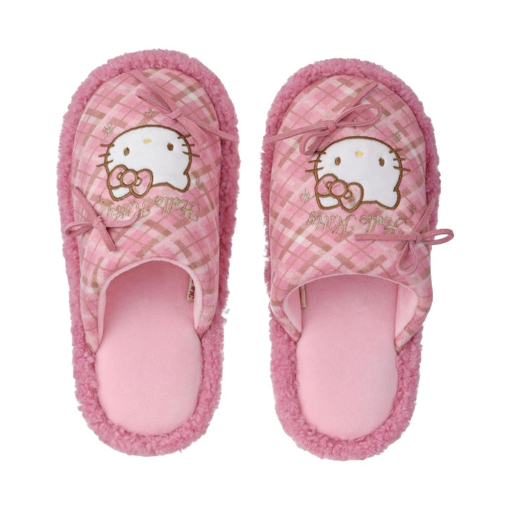 [Authantic] Miniso land Sanrio Hello Kitty Bag Mirror Plushy Pillow Hair Clip Retro Plaid Series