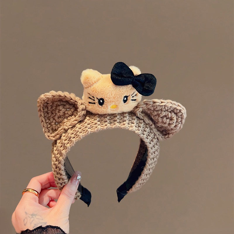 Sanrio Cute knitted Hello Kitty Headband Make Up Band