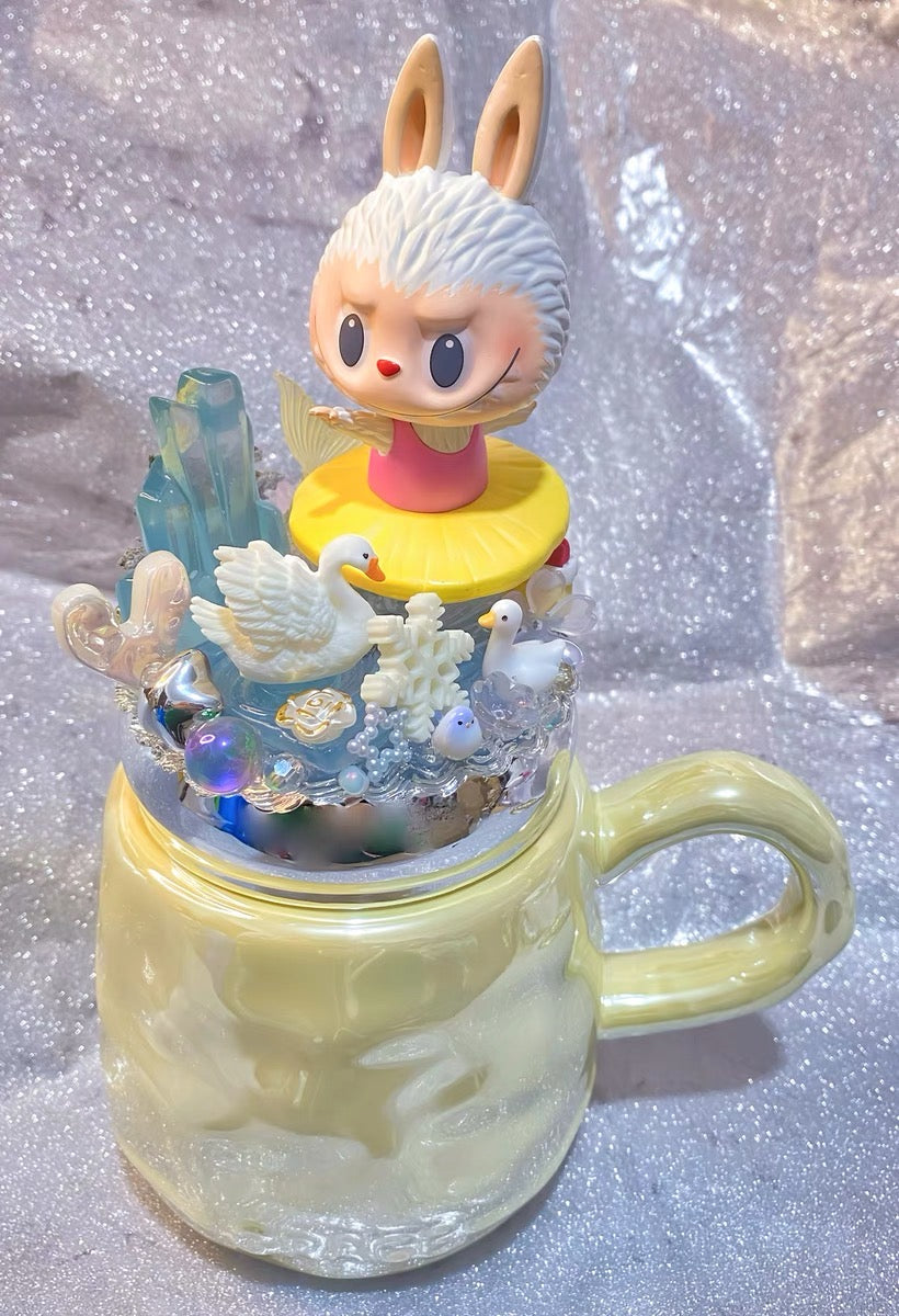 Popmart Labubu DIY Handmade Ceramic Coffee Mug Tea Cup
