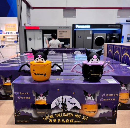 Sam’s Club Sanrio Kuromi Halloween 2 Mug Set Ceramic Coffee Cup Mug Set