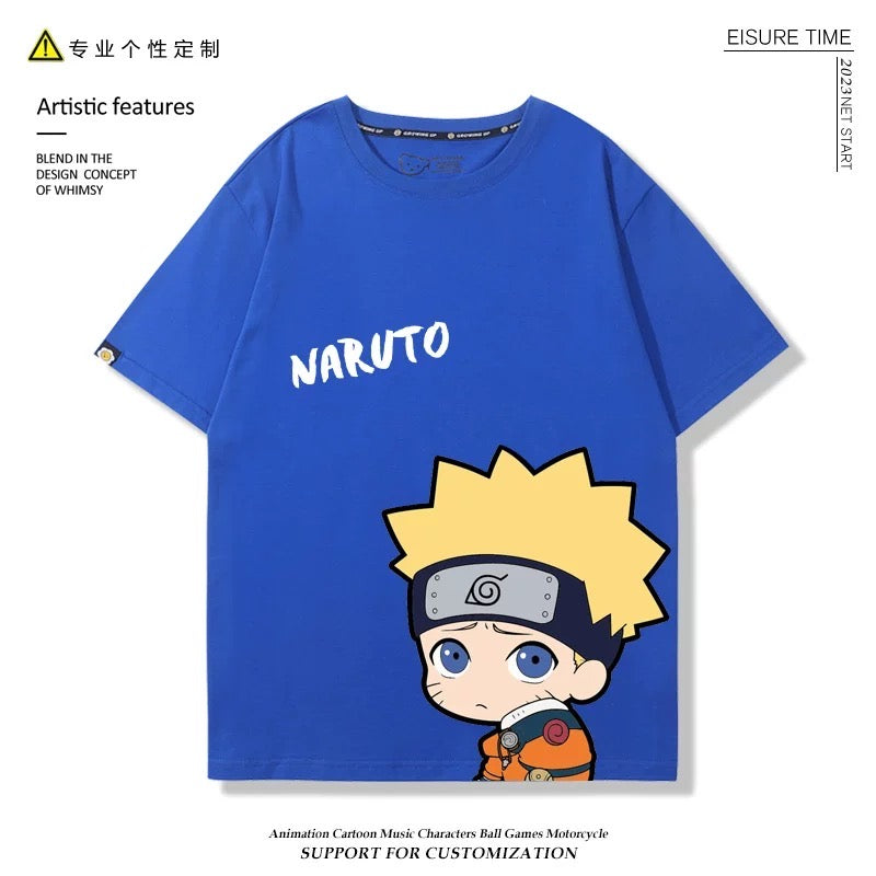 Naruto Anime T-shirt Matching Couple Kids Family Clothes