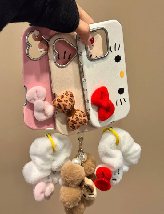 Cute Sanrio Hello Kitty IPhone Case And Phone Charm