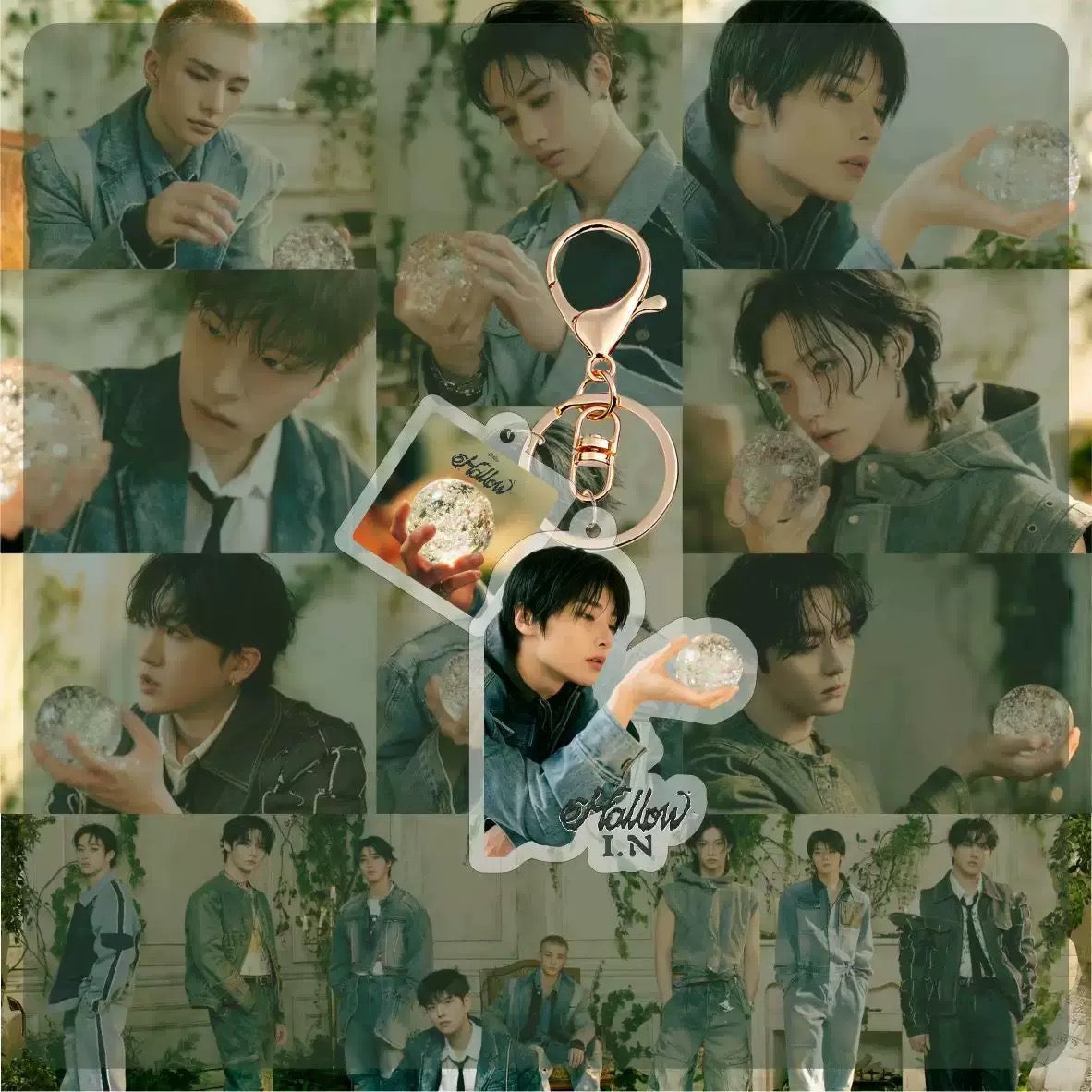 MK-pop Stray Kids Hollow Album Acrylic Pendant Keychain Style 2