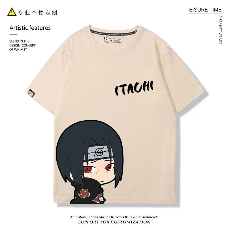 Naruto Anime T-shirt Matching Couple Kids Family Clothes