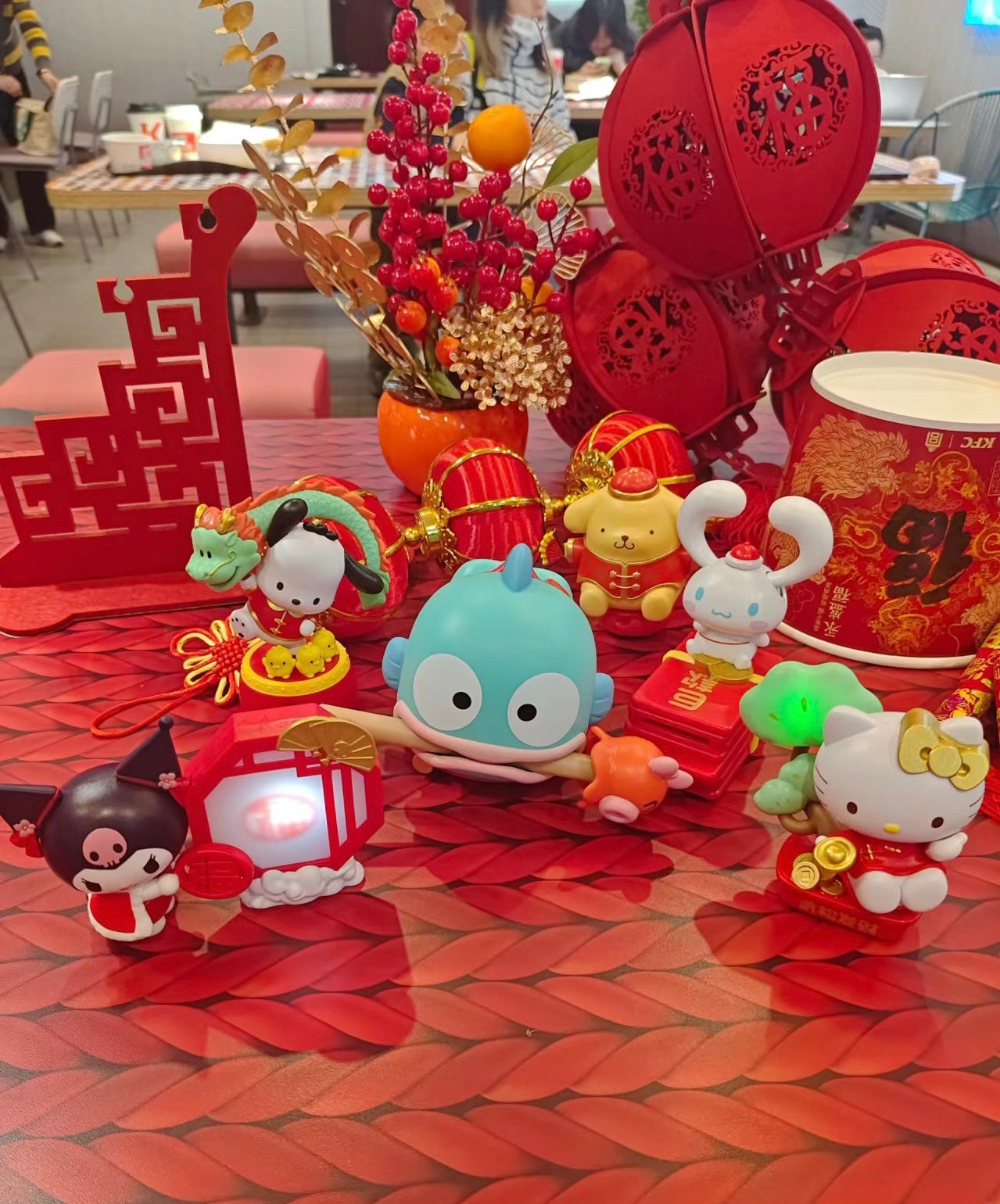 KFC X Sanrio 2024 Dragon Figures Hangyodon Hello Kitty Pochacco Cinnamoroll Pompompurin Kuromi