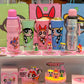 Naixue Tea X Powerpuff Girls Stainless Steel Cup +Bag Sets Stickers Cute Kawaii