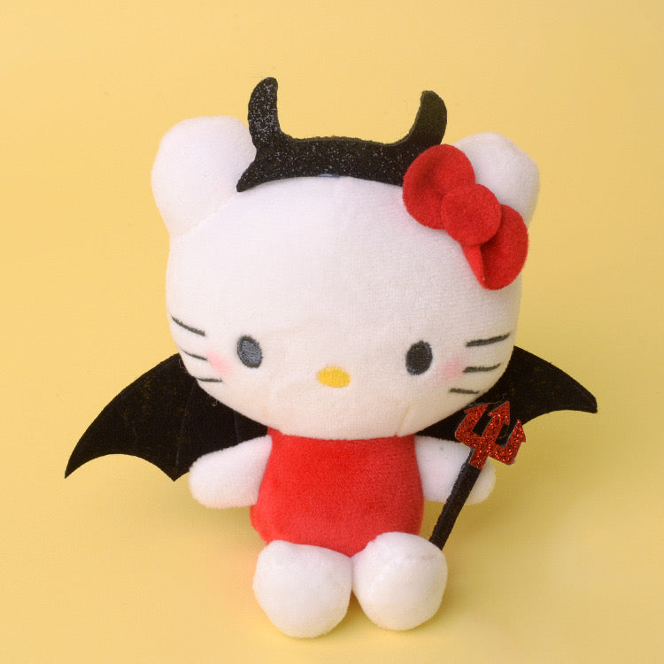 [FREE SHIPPING] Sanrio Halloween Japanese Style Plushy Keychain Bag Charm Pompompurin My Melody Cinamoroll Hello Kitty Kuromi Hangyodon 12 cm plushy