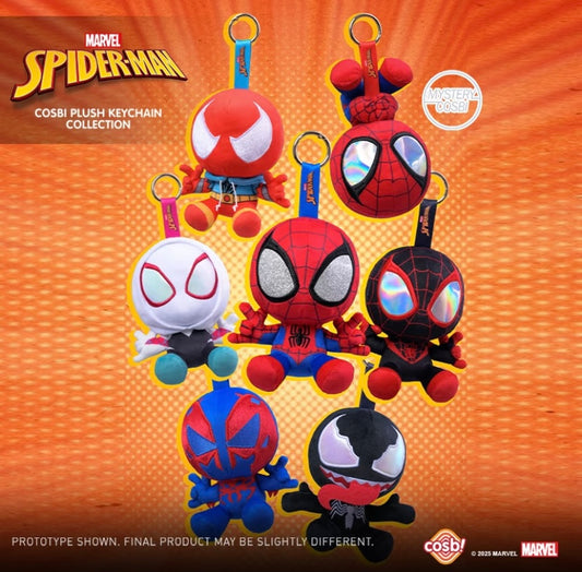 [Authentic ]Marvel Cosbi Blind Boxes Vinyl Plush Spider-Man