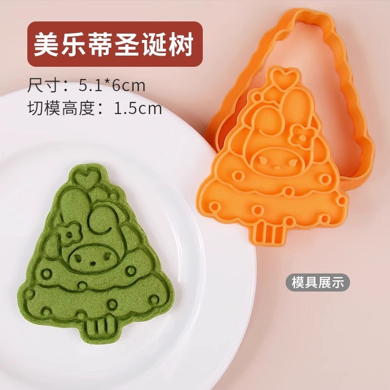 Sanrio Christmas Cookie Cutter Set My Melody Kuromi Hello kitty Pochacco Pompompurin