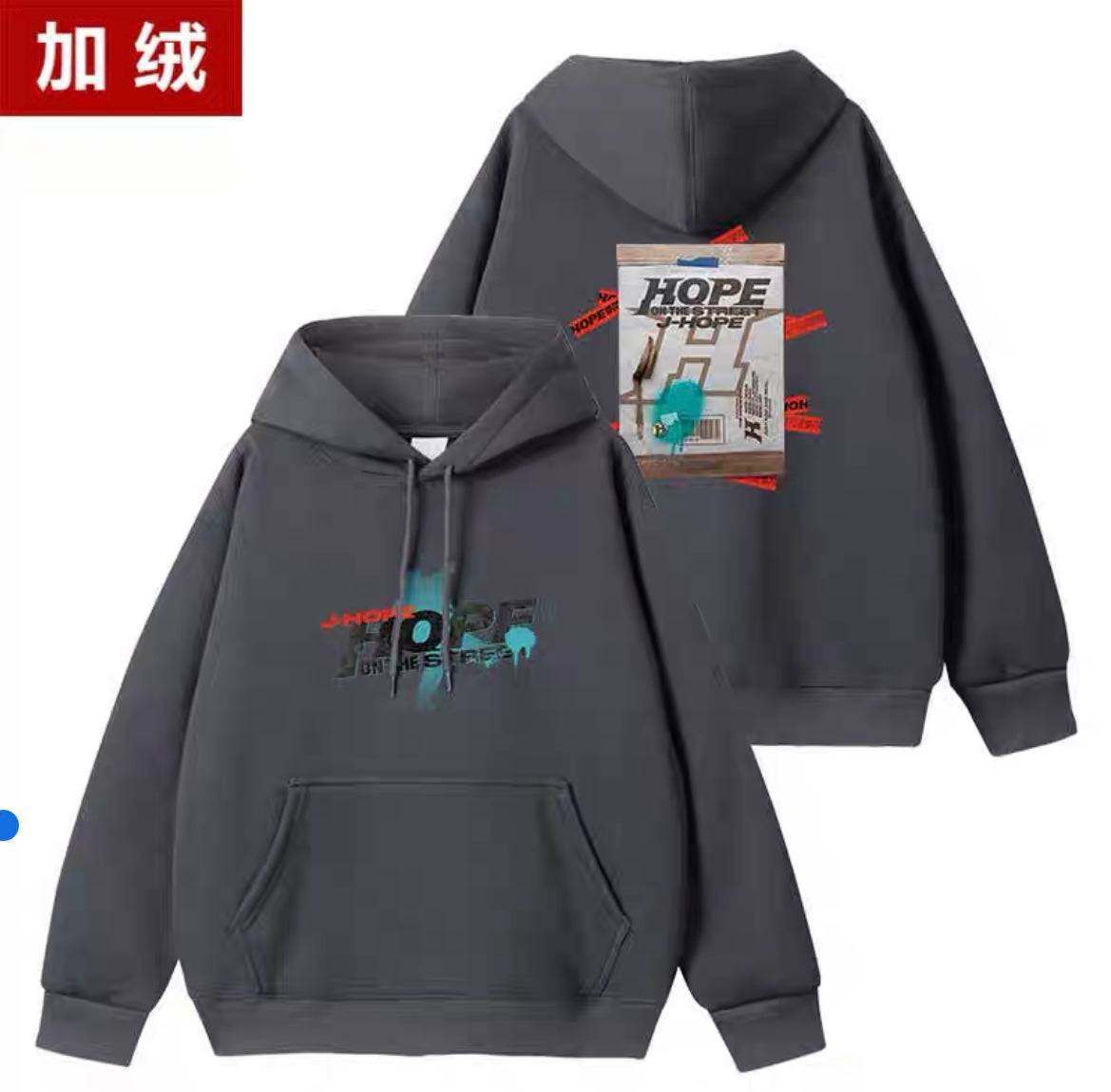 K-pop JHope Velveteen Hoodie Winter Sweater