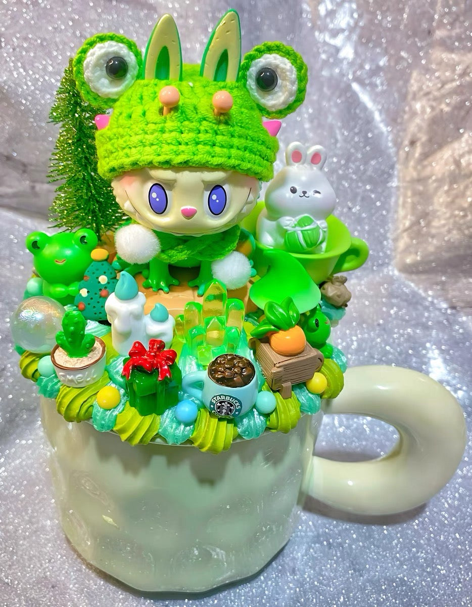 Popmart Labubu DIY Handmade Ceramic Coffee Mug Tea Cup