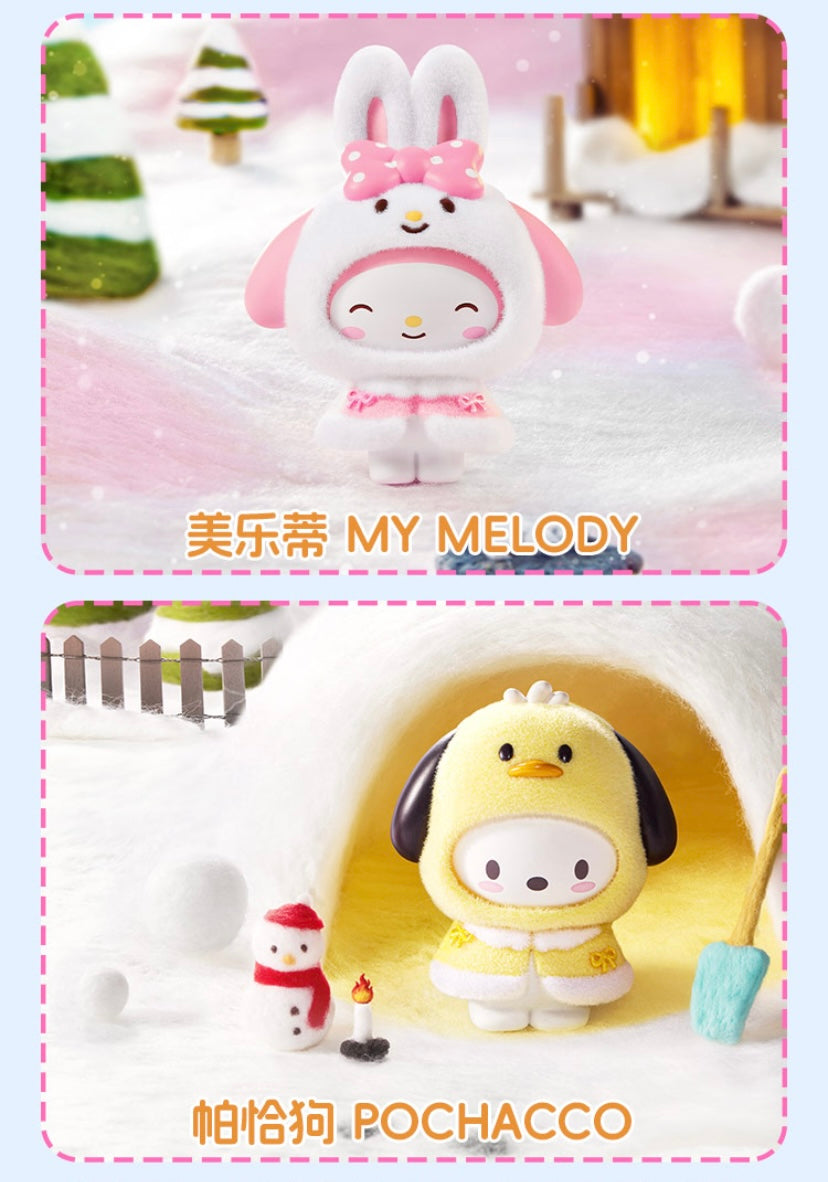 Release 11/17 [Authentic] Miniso Mini Sanrio Characters Little Cloak Series Vinyl Plush Blind Boxes Pendant