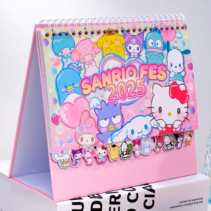 Sanrio 2025 New Year Calendar Stationary Kuromi My Melody Kuromi Cinamoroll