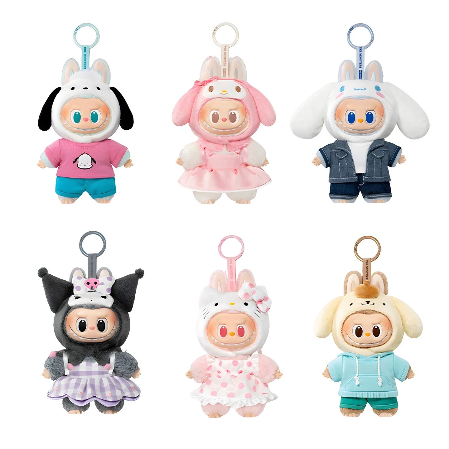 Authentic Popmart The Monsters X Hello Kitty and Friends Vinyl Plush Blind Boxes Pendant