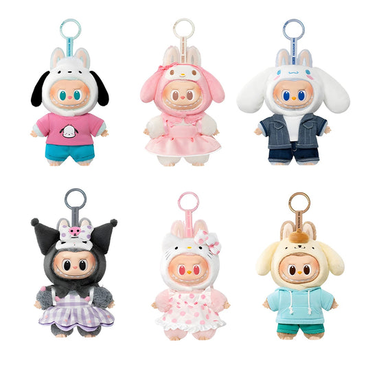 Authentic Popmart The Monsters X Hello Kitty and Friends Vinyl Plush Blind Boxes Pendant