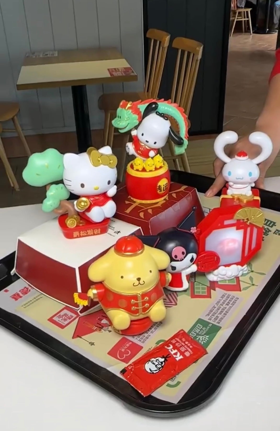 KFC X Sanrio 2024 Dragon Figures Hangyodon Hello Kitty Pochacco Cinnamoroll Pompompurin Kuromi