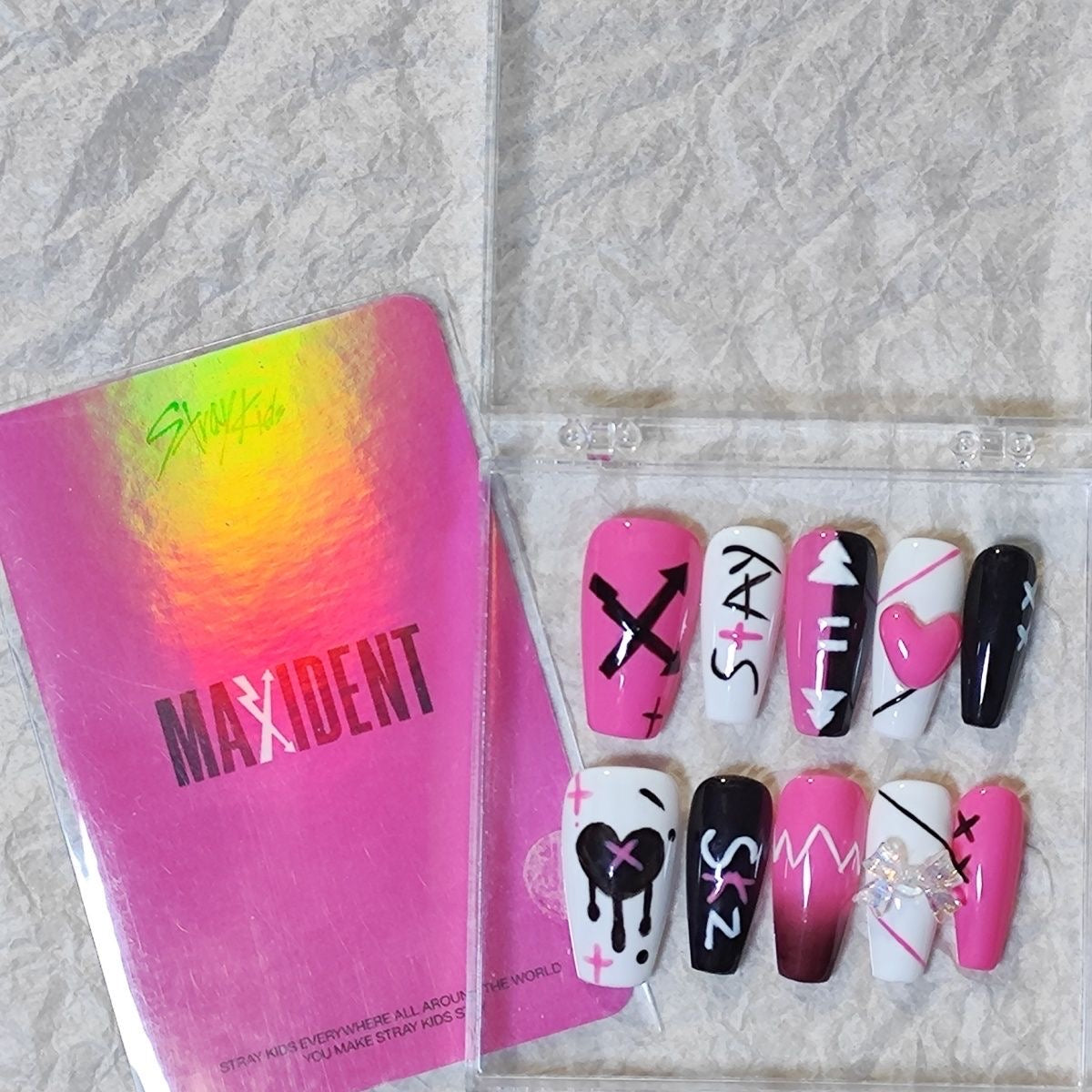 K-pop Stray Kids Acrylic Stick on Nails Stay