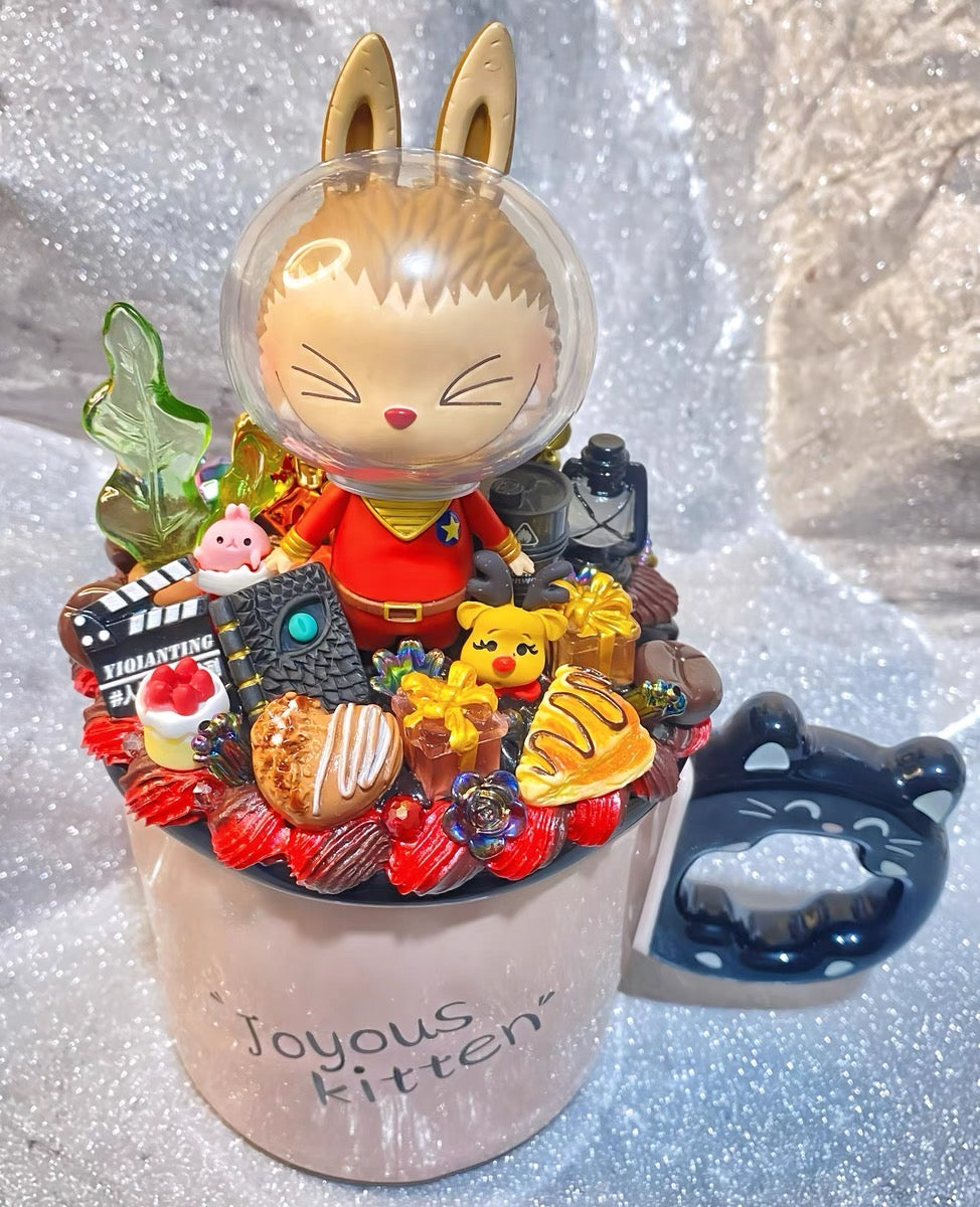 Popmart Labubu DIY Handmade Ceramic Coffee Mug Tea Cup
